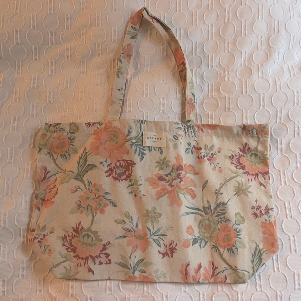 NEW Sézane Floral Cotton Tote
